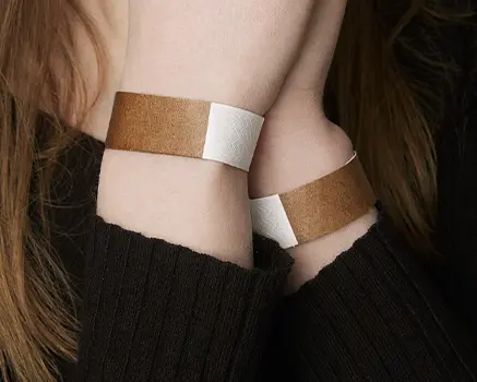 Braune Tyvek-Einlassbänder