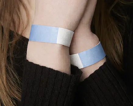 Babyblaue Tyvek-Einlassbänder