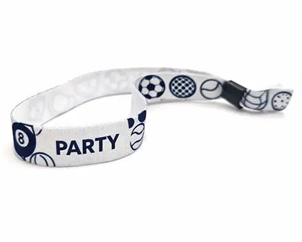 Festivalbändchen mit blauen Bällen