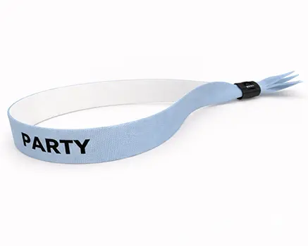 Blaugraue Festivalbändchen