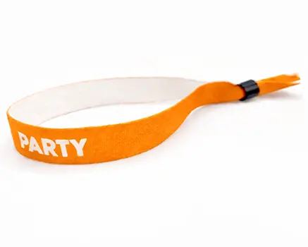 Pfirsichorange Festivalbändchen